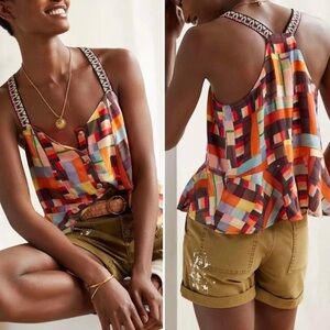 Pilcro Multicolor Geometric Camisole